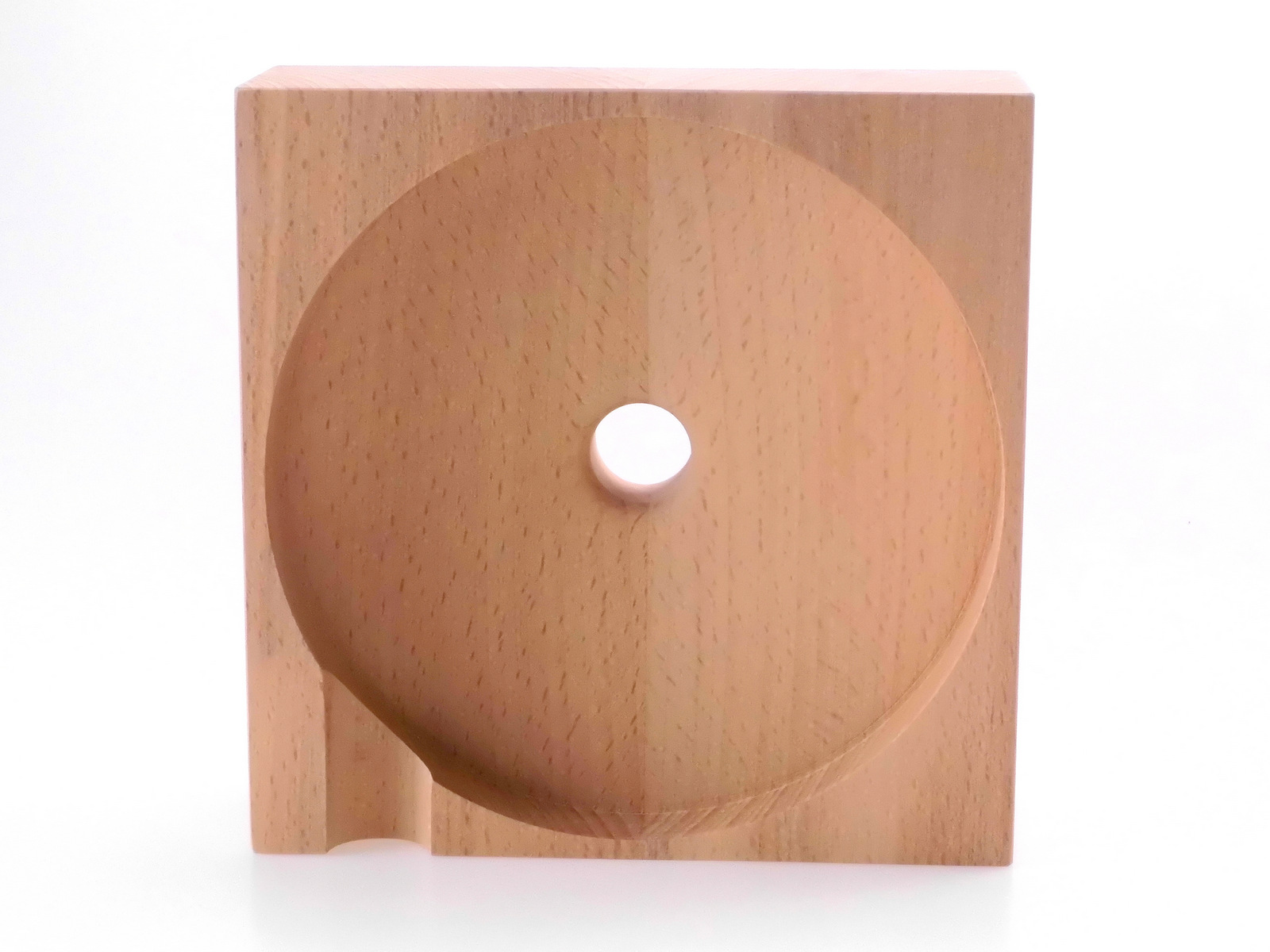 Trichter mit  Einlaufbohrung links - Draudsicht