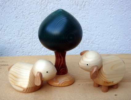 schaf-holzfigur-gedrechselt Schaf