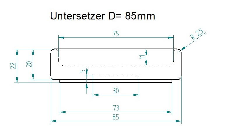 Untersetzer Eiche 85mm geölt