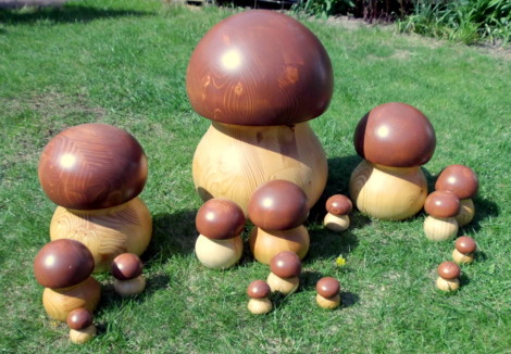Pilz - Holzfigur gedrechselt