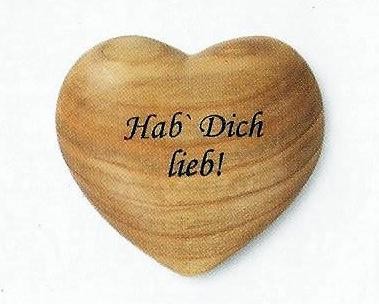 Holzherz - "Hab Dich lieb!"